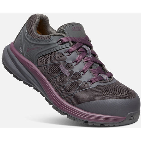 Keen Utility Vista Energy Zapato de Trabajo para Mujer, Punta Compuesta de Carbono, ESD - Magnet/Prune Purple - 1026985 - Imagen 4