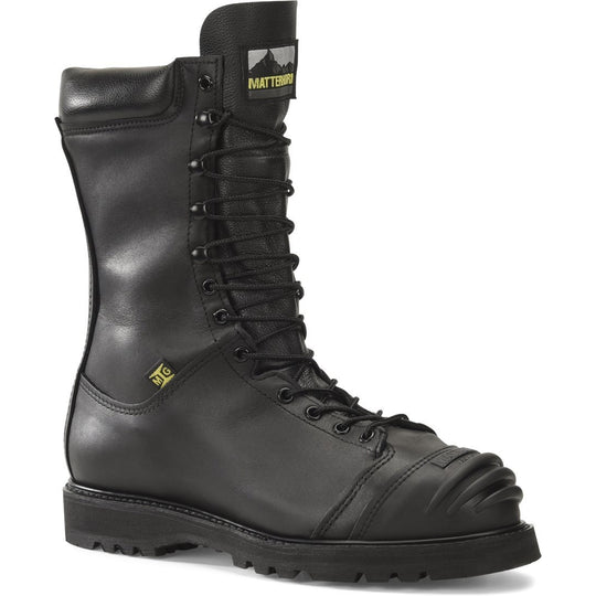 Matterhorn Men's Banksman 10" Steel Toe Waterproof Metguard Puncture Resistant USA Made Work Boot 12255 5 / Medium / Black - Overlook Boots