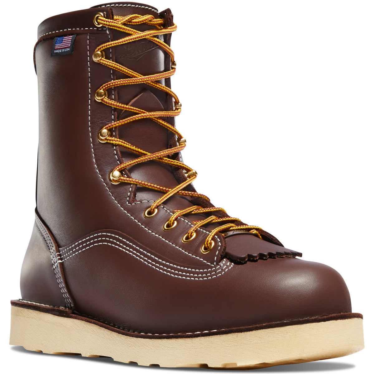 Danner Men's Power Foreman 8" USA Made Composite Toe Waterproof Work Boot - 15210 7 / Medium / Brown - Overlook Boots