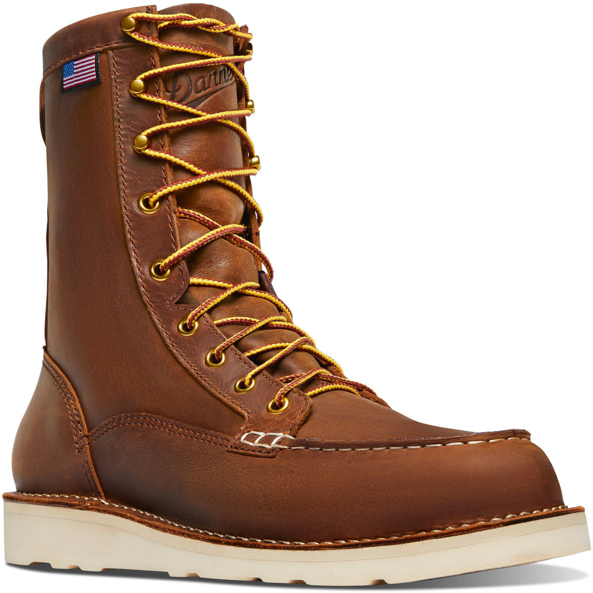 Danner Men's Bull Run 8" Moc Toe USA Made Wedge Work Boot - Tobacco - 15541 7 / Medium / Tobacco - Overlook Boots