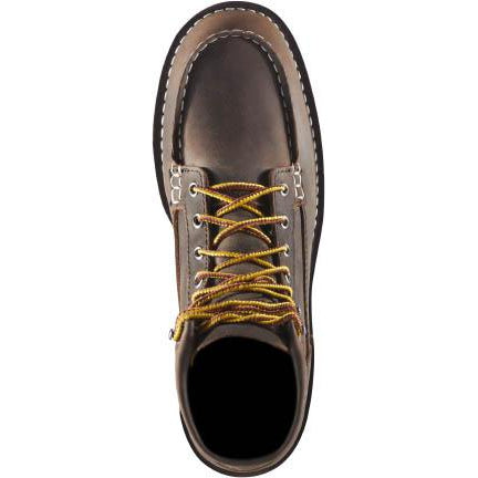 Danner Women's Bull Run 6" Steel Toe Moc Toe Wedge Work Boot - Brown - 15576 - Overlook Boots