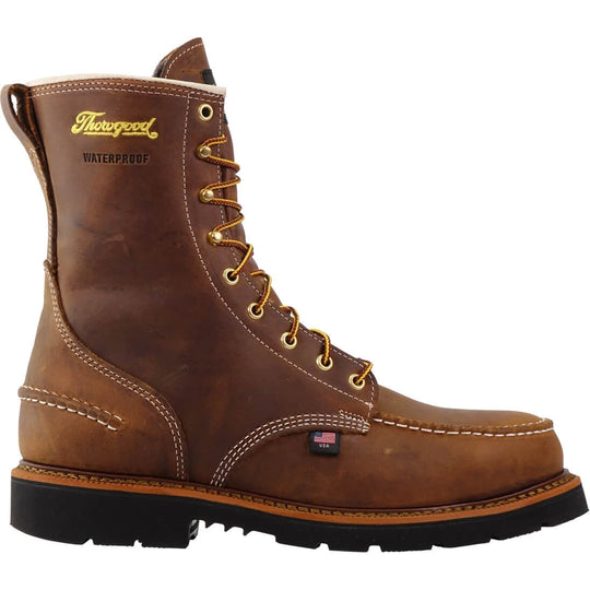 Thorogood 1957 Series Bota de Trabajo para Hombre, 8 Pulgadas, Impermeable, Punta Moc, Hecha en EE. UU. - 814-3890 - Imagen 2
