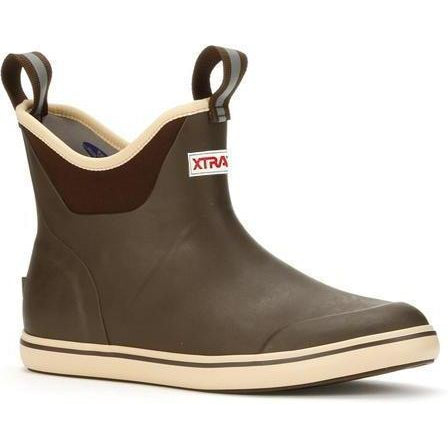 Xtratuf Men's 6" Ankle Deck Waterproof Boot - Chocolate / Tan - 22734 7 / Chocolate / Medium - Overlook Boots