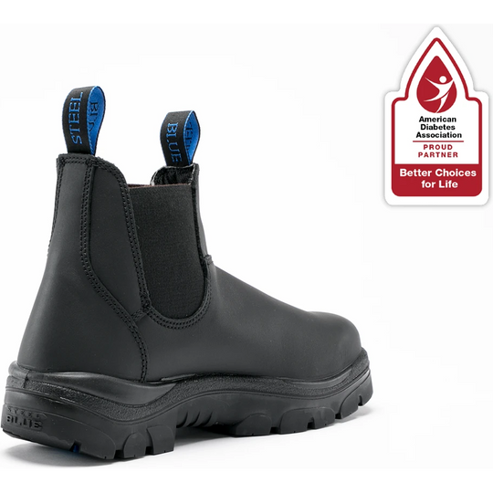 Steel Blue Men's Hobart 6" Steel Toe Water Resistant Ankle Work Boot- Black- 812901 - Overlook Boots