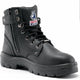 Steel Blue Men's Argyle 6" Water Resistant Steel Toe Side Zipper Work Boot - Black - 312951 7 / Medium / Black - Overlook Boots