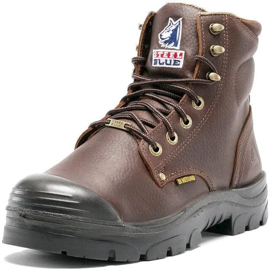 Steel Blue Men's Argyle Met Bump 6" Water Resistant Steel Toe Metguard Work Boot - Oak - 832912 - Overlook Boots