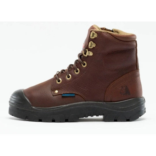 Steel Blue Men's Argyle Met Bump 6" Water Resistant MG Steel Toe Side Zipper Work Boot - Oak - 862902 - Overlook Boots