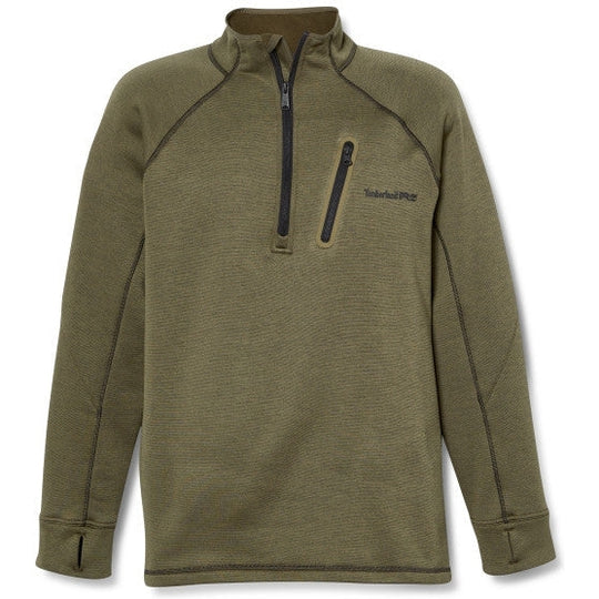 Timberland Pro Reaxion Chamarra de Polar Atlética para Hombre, Zíper de 1/4 - Verde - TB0A55RV369 - Imagen 9