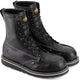 Thorogood Men's American Heritage Midnight 8" Steel Toe USA Made Wedge Work Boot - 804-6208 7 / Medium / Black - Overlook Boots