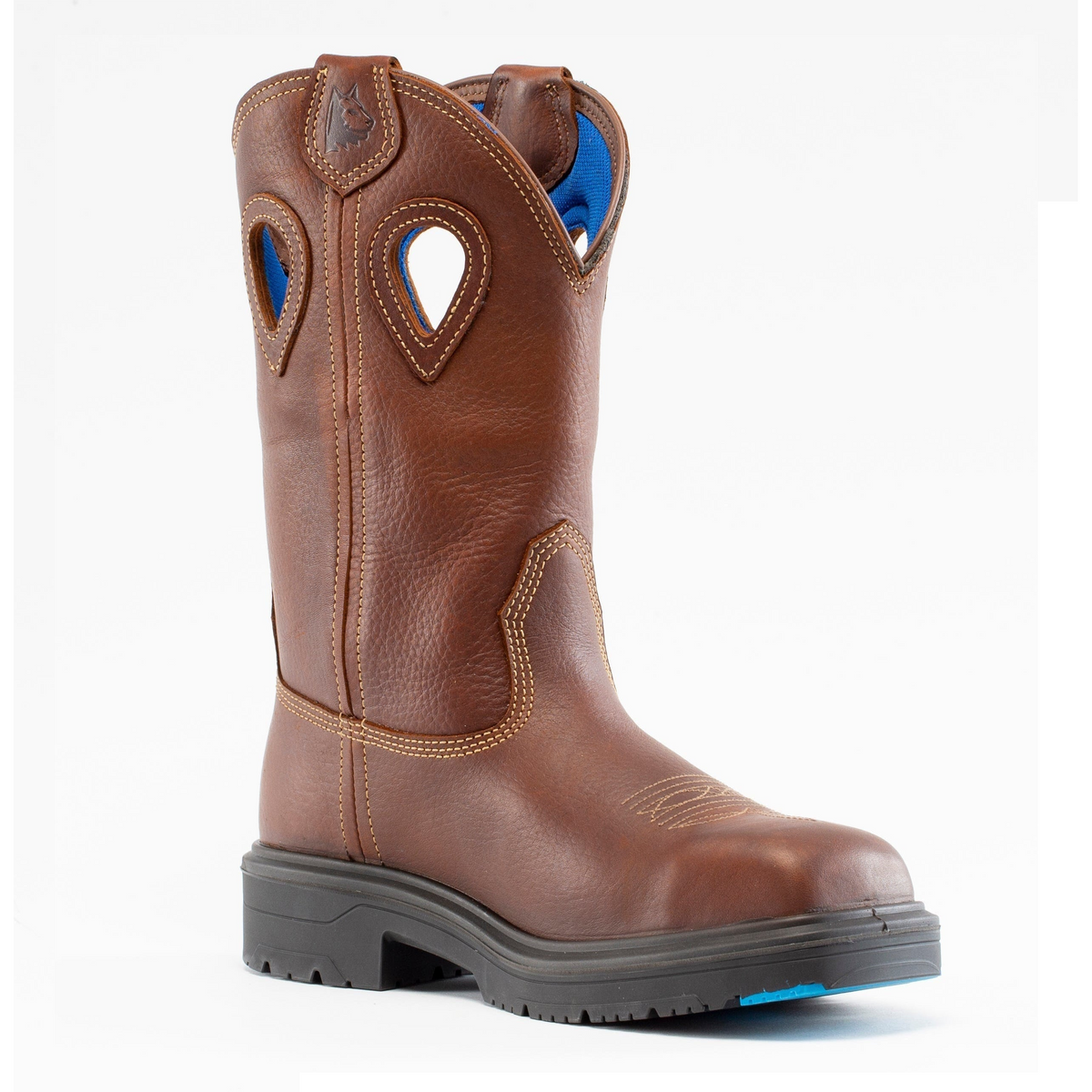 Steel Blue Men's Blue Heeler Steel Toe Waterproof Western Work Boot - Brown - 813945 7 / Medium / Brown - Overlook Boots