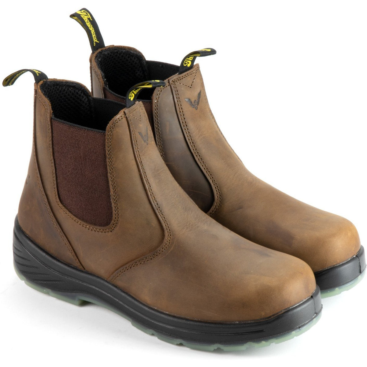 Thorogood Men's Thoro-Flex Series 6" Composite Toe Pull-On Work Boot- 804-3166 7 / Medium / Brown - Overlook Boots