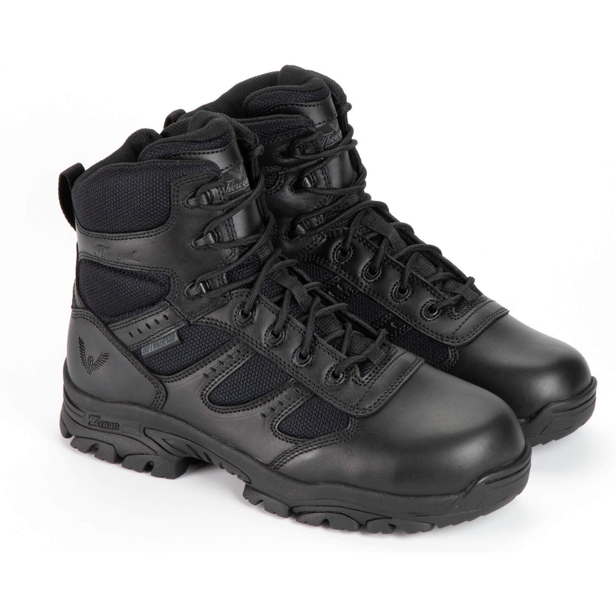 Thorogood Men's The Deuce 6" Waterproof Side Zipper Duty Boot - Black - 834-6218 7 / Medium / Black - Overlook Boots