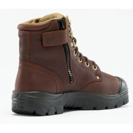 Steel Blue Men's Argyle Met Bump 6" Water Resistant MG Steel Toe Side Zipper Work Boot - Oak - 862902 - Overlook Boots