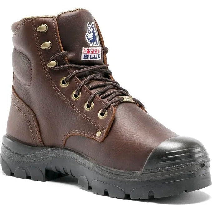 Steel Blue Men's Argyle Met Bump 6" Water Resistant Steel Toe Metguard Work Boot - Oak - 832912 7 / Medium / Brown - Overlook Boots