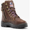 Steel Blue Women's Southern Cross Side Zipper 6" Waterproof Steel Toe MG Work Boot - 892853 4 / Wide / Brown - Overlook Boots