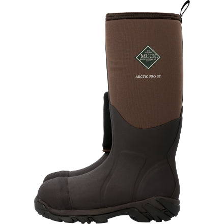Muck Men's Arctic Pro Steel Toe Waterproof Rubber Work Boot - Bark - ACP-Steel - Overlook Boots