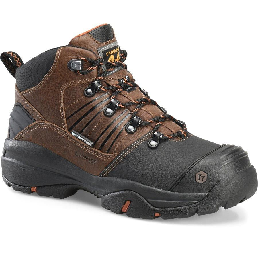Carolina Men's Miner 6" Carbon Composite Toe Metguard Waterproof Work Shoe CA5587 8 / Medium / Brown - Overlook Boots