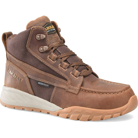 Carolina Men's Challenge 6" Waterproof Composite Toe Hiker Work Boot - Brown - CA5593 8 / Medium / Brown - Overlook Boots