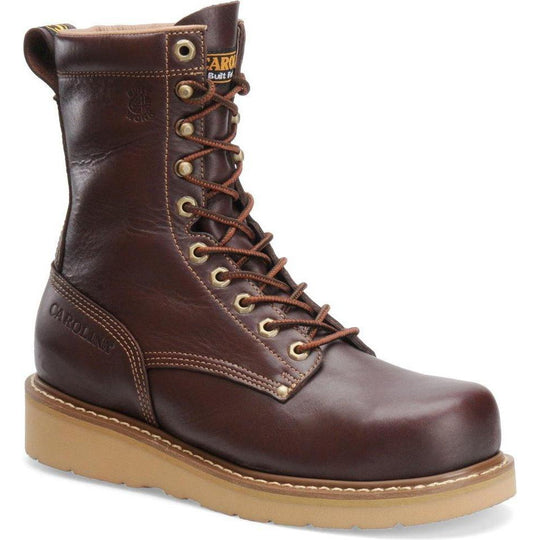 Carolina Men's Amp Hi 8" Broad Toe Wedge Work Boot - Dark Oak - CA8049 7 / Medium / Dark Oak - Overlook Boots