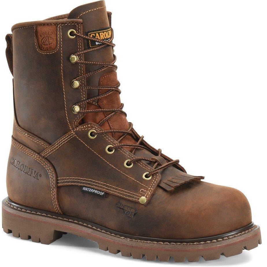 Carolina Men's 28 Series 8” Waterproof Composite Toe Work Boot - Kharthoum Cigar - CA8528 7 / Medium / Brown - Overlook Boots