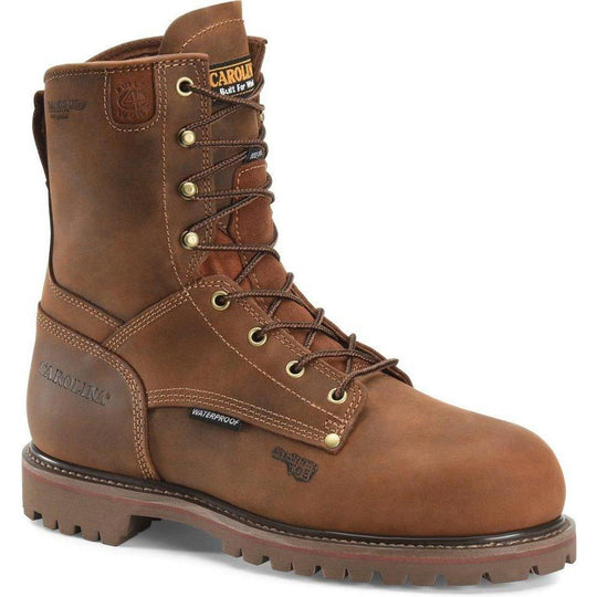 Carolina Men's 28 Series 8" Composite Toe Insulated Waterproof Boot - CA9528 8 / Wide / Brown - Overlook Boots