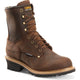 Carolina Men's Elm 8" Steel Toe Waterproof Logger Work Boot - Brown - CA9821 7 / Medium / Brown - Overlook Boots