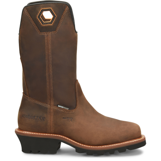Carolina Men's Coppice 12" Composite Toe Waterproof Logger Work Boot- Brown- CA9833 - Overlook Boots