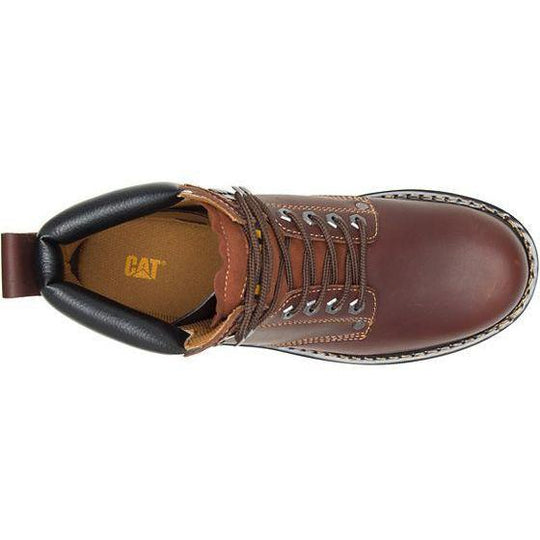 CAT Men's Second Shift 6" Slip Resistant Work Boot - Brown - P72365 - Overlook Boots