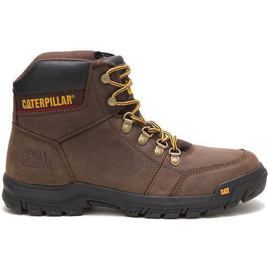 CAT Men's Outline 6" Slip Resistant Work Boot - Brown - P74087 - Overlook Boots