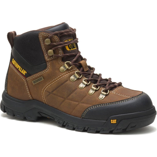 CAT Men's Threshold Waterproof Soft Toe Work Boot - Real Brown - P74128 - Overlook Boots