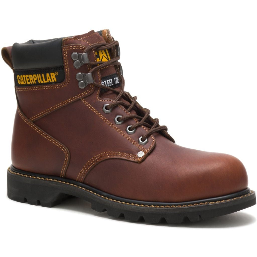 CAT Men's Second Shift Steel Toe Work Boot - Tan - P89817  - Overlook Boots