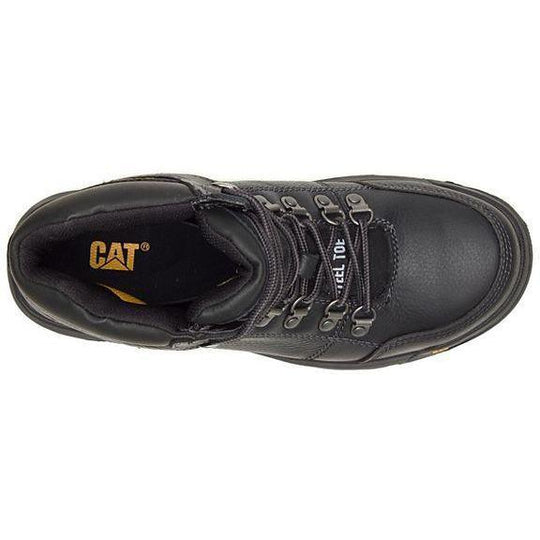 CAT Men's Outline Steel Toe EH Slip Resistant Work Boot - Black - P90800 - Overlook Boots