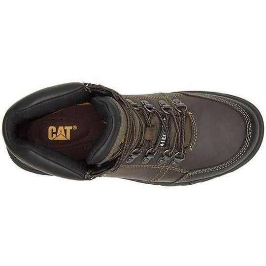 CAT Men's Outline Steel Toe EH Slip Resistant Work Boot - Dark Grey - P90802 - Overlook Boots