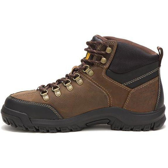 CAT Men's Threshold Steel Toe Waterproof Slip Resistant Work Boot - Real Brown - P90935 - Overlook Boots