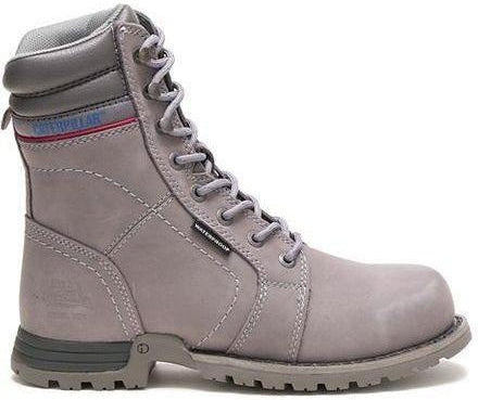 CAT Women's Echo Waterproof Steel Toe EH Slip Resistant Work Boot - Grey - P90565 - Overlook Boots
