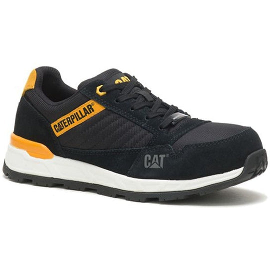CAT Women's Venward Composite Toe Slip Resistant Work Shoe -Black/Cat Yellow- P91605 - Overlook Boots
