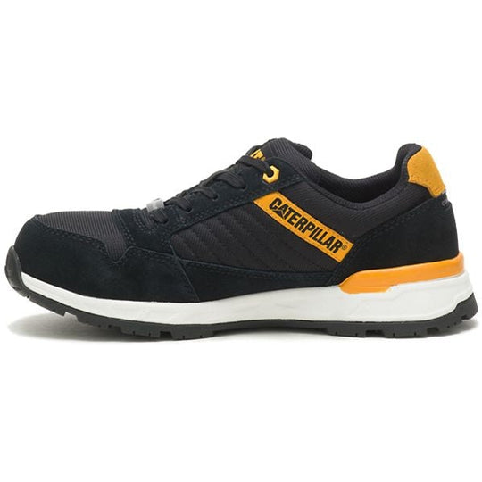 CAT Women's Venward Composite Toe Slip Resistant Work Shoe -Black/Cat Yellow- P91605 - Overlook Boots