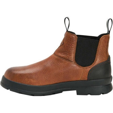 Muck Men's Chore Farm Leather Chelsea Waterproof Work Boot - Brown - CCLP-901 - Overlook Boots