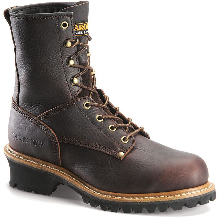 Carolina Men's Elm Logger 8" Steel Toe Slip Resistant Work Boot -Brown- 1821 - Overlook Boots