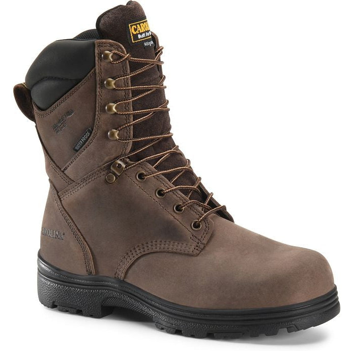 Carolina Men's Surveyor 8" Steel Toe Waterproof 400G Insulated Work Boot - Brown - CA3534 - Overlook Boots
