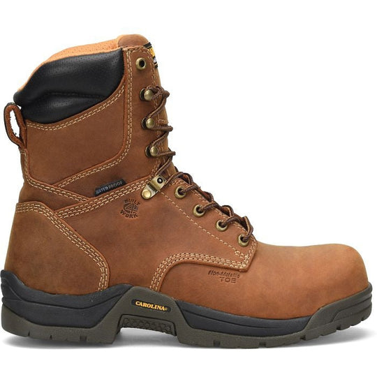 Carolina Men's Bruno Hi 8" Soft Toe Waterproof Slip Resistant Work Boot -Brown- CA8020 8 / Medium / Brown - Overlook Boots
