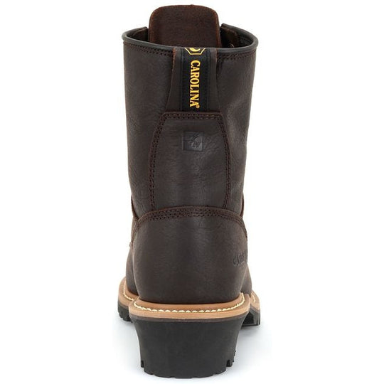 Carolina Men's Elm Logger 8" Steel Toe Slip Resistant Work Boot -Brown- 1821 - Overlook Boots