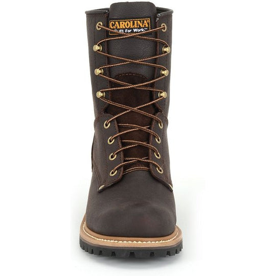 Carolina Men's Elm Logger 8" Soft Toe Slip Resistant Work Boot -Brown- 821 - Overlook Boots