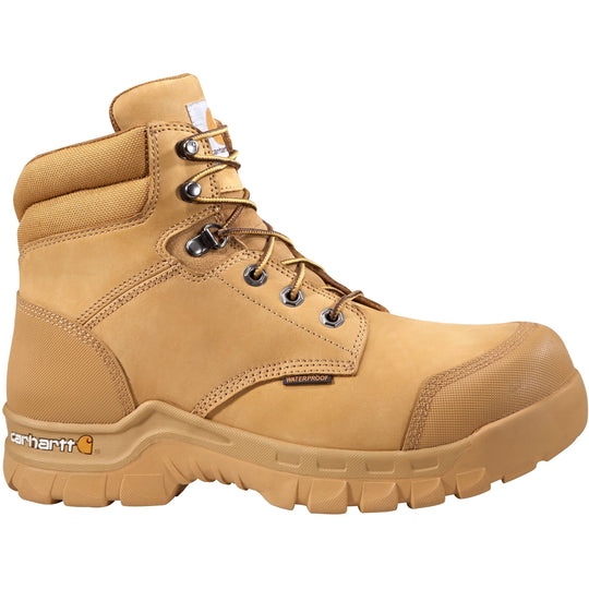 Carhartt Men's 6" Rugged Flex Soft Toe Waterproof Work Boot - Wheat - CMF6056 8 / Medium / Wheat - Overlook Boots