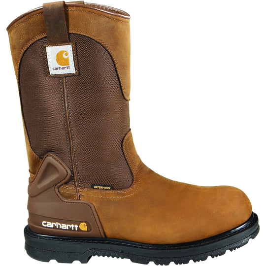 Carhartt Men's 11" Soft Toe Waterproof Wellington Work Boot - Brown - CMP1100 - Overlook Boots