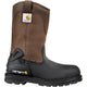 Carhartt Men's 11" Steel Toe Ins Waterproof Wellington Work Boot Brown CMP1259 8 / Medium / Brown - Overlook Boots