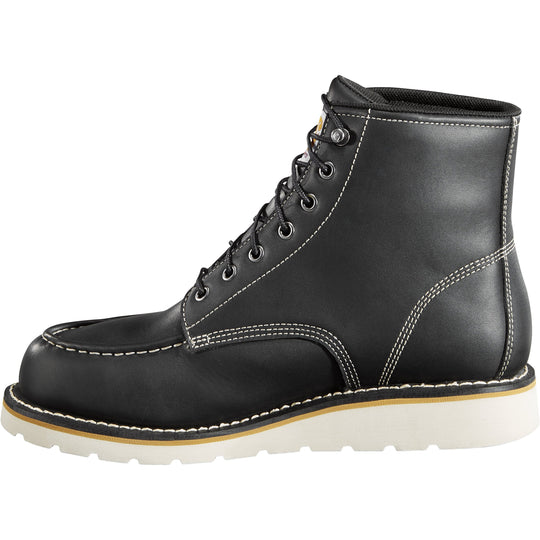 Carhartt Men's 6" Soft Toe Waterproof Wedge Work Boot - Black - CMW6191 - Overlook Boots