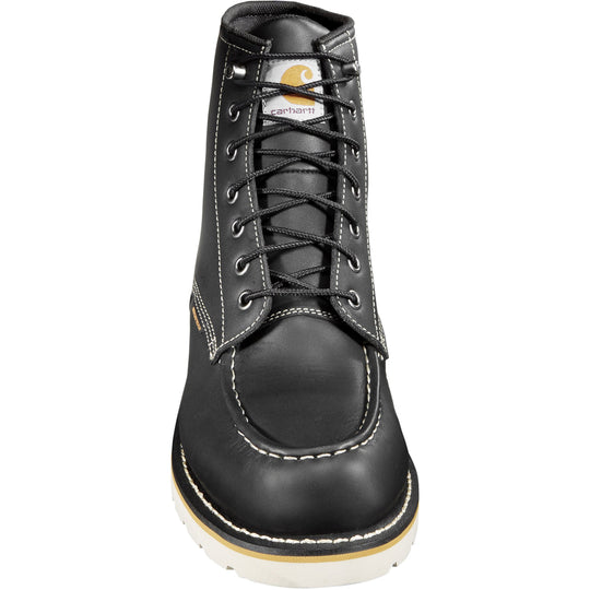 Carhartt Men's 6" Soft Toe Waterproof Wedge Work Boot - Black - CMW6191 - Overlook Boots