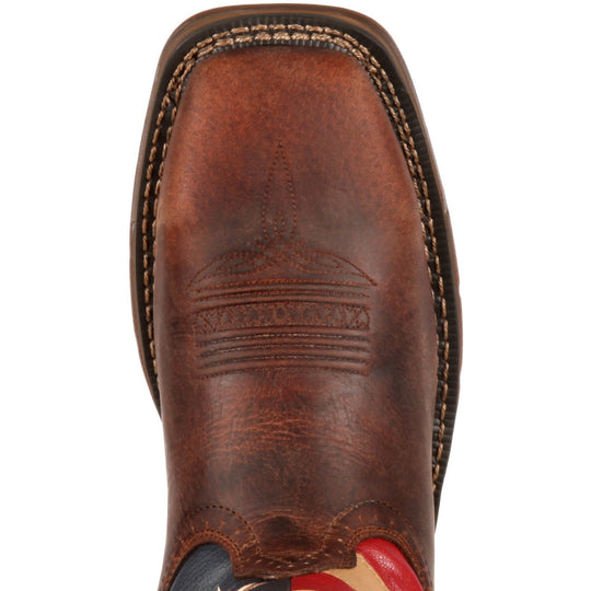 Durango Men's Rebel 11" Steel Toe Western Flag Boot - Brown - DB020  - Overlook Boots