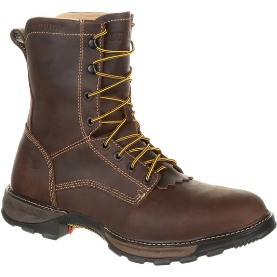 Durango Men's Maverick XP Lacer 8" Round Toe Waterproof Work Boot - Oiled Brown - DDB0174 8 / Medium / Brown - Overlook Boots